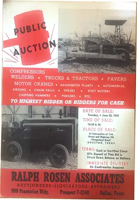 vintage auction ad