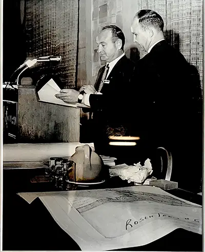 vintage photo of two auctioneers