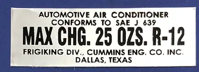 air conditioner label