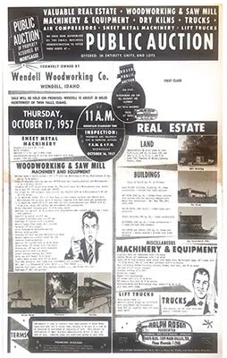 vintage auction ad